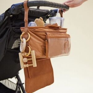 Caraa stroller caddy in clay nylon